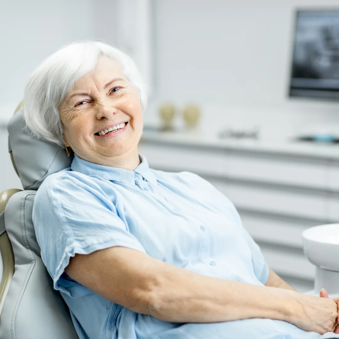 Single-tooth dental implant illustration